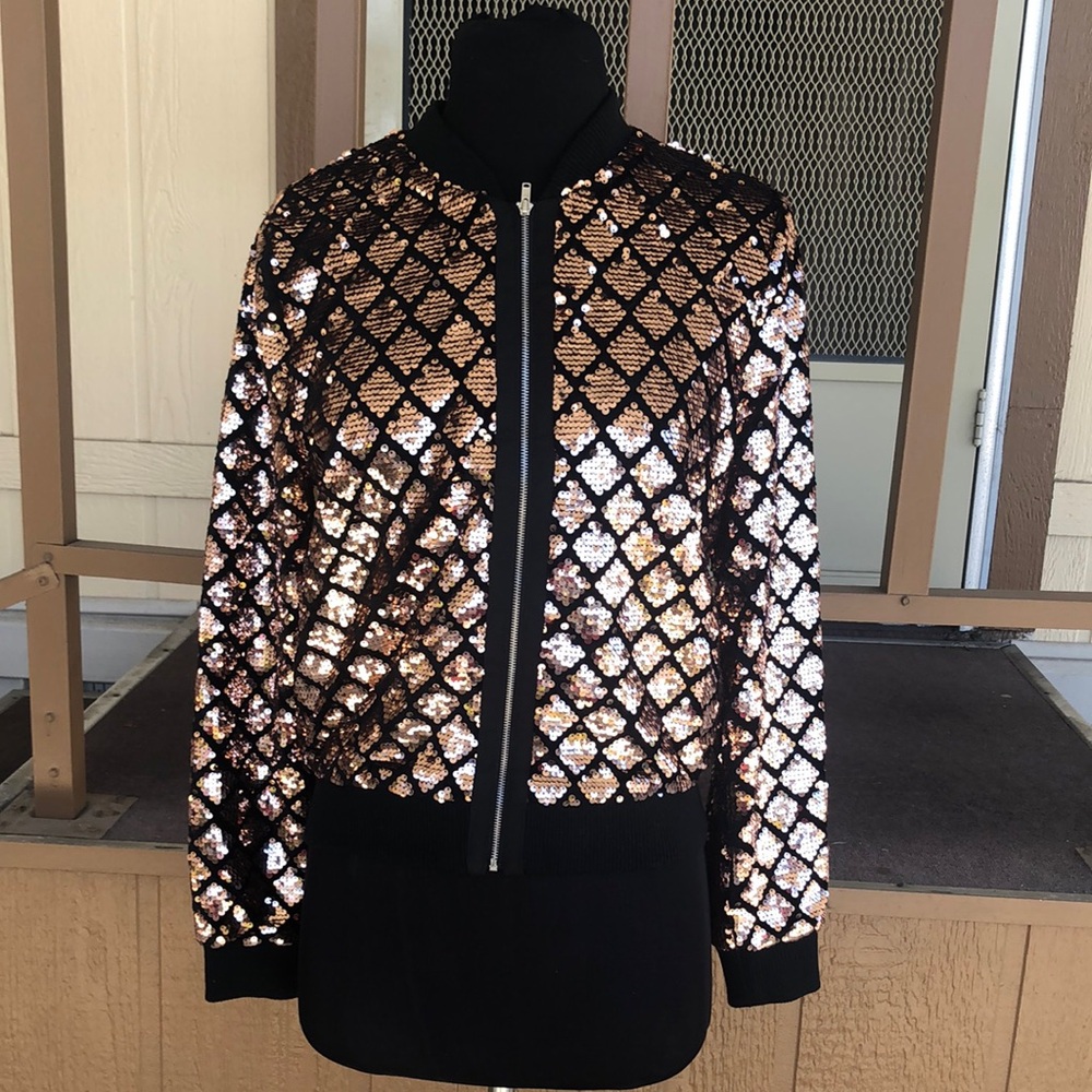 Sequin Women’s Jacket - Black and Gold